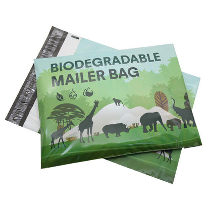 Eco-Friendly Biodegradable Mailer Bag - Blue Rectangular Shipping Solution