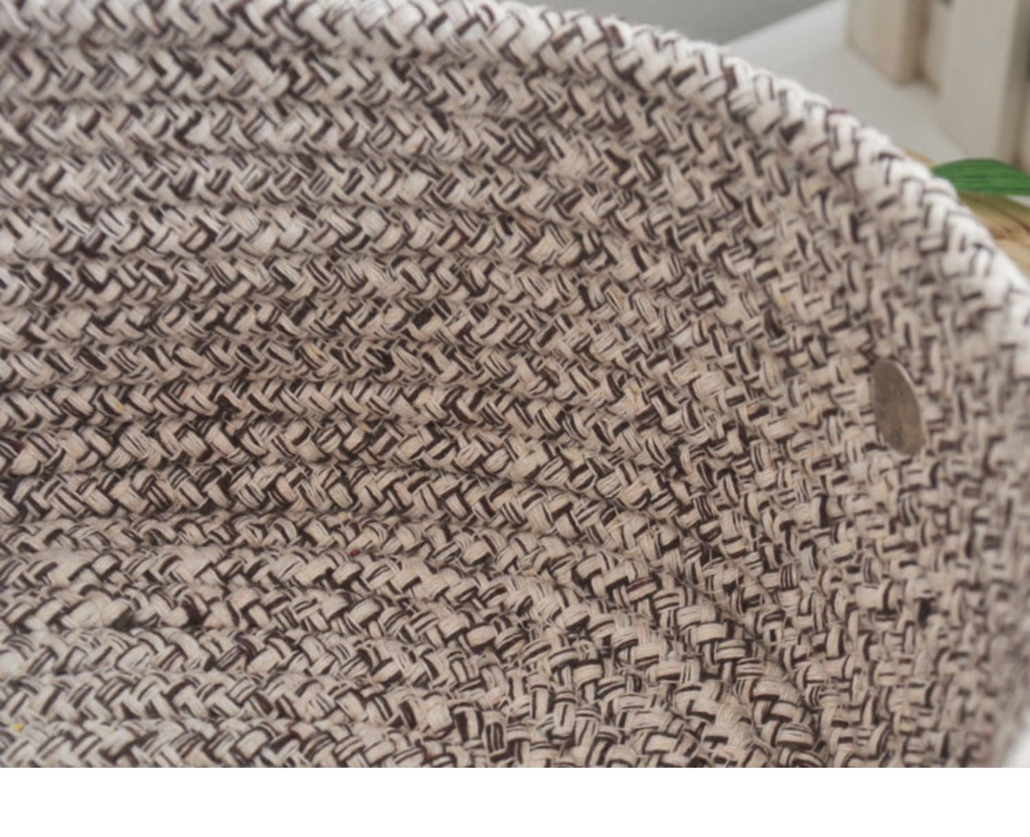 Eco-Friendly Woven Fabric Storage Baskets - Cream, Gray, Black