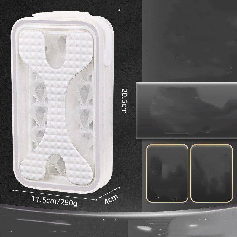Eco-Friendly Reusable Silicone Ice Cube Tray - Blue & White Diamond Pattern