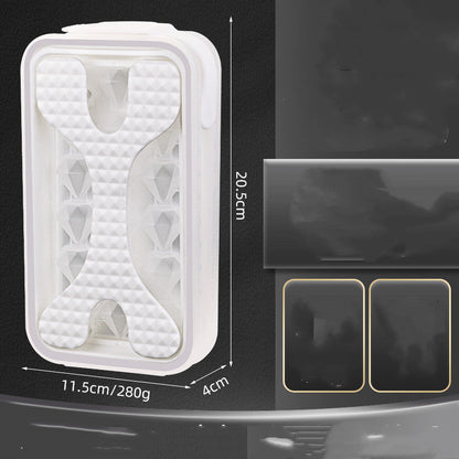 Eco-Friendly Reusable Silicone Ice Cube Tray - Blue & White Diamond Pattern