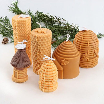Natural Beeswax Candles - Eco-Friendly, Long-Lasting, Non-Toxic