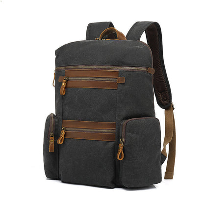 Eco-Friendly Canvas Backpack with Multi-Compartment Design