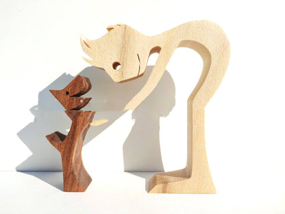 Eco-Friendly Wooden Animal Figurines - Sustainable Home Decor