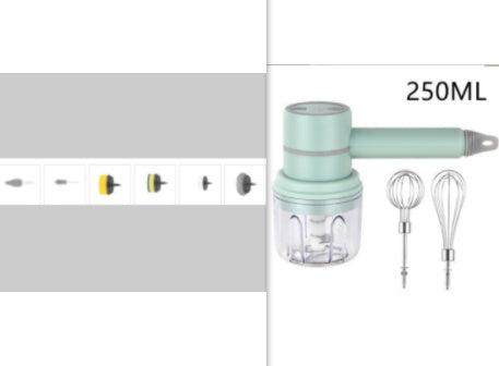 Wireless Handheld Food Mixer - Light Green, Rechargeable, Eco-Friendly