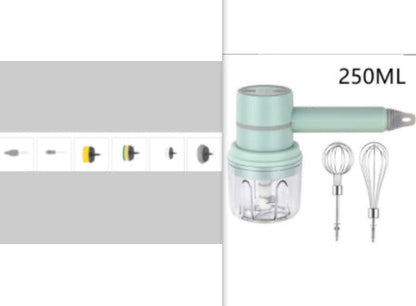 Wireless Handheld Food Mixer - Light Green, Rechargeable, Eco-Friendly