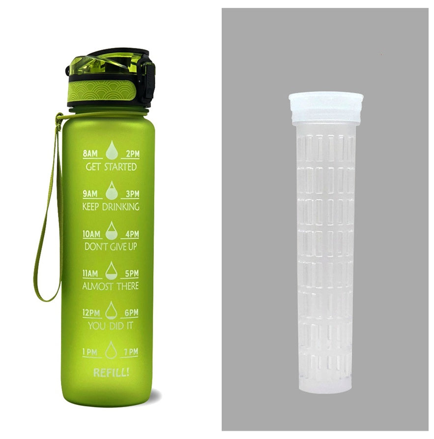 Gradient BPA-Free Water Bottle with Time Markers