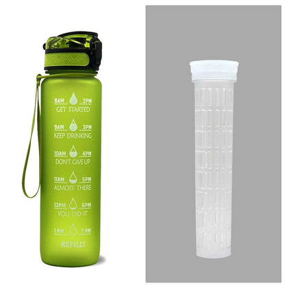 Gradient BPA-Free Water Bottle with Time Markers