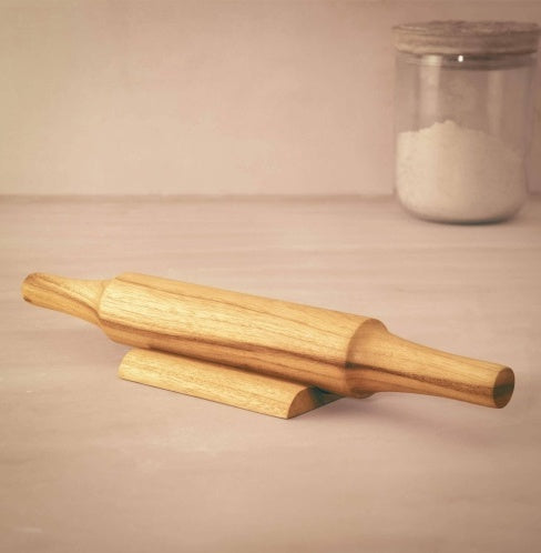 Eco-Friendly Wooden Rolling Pin with Tapered Handles