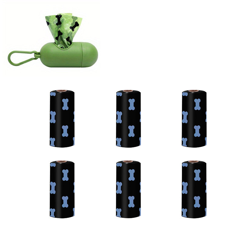 Eco-Friendly Degradable Pet Waste Bags with Dispenser - Green & Black