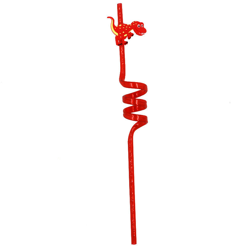 Multicolored Spiral Reusable Drinking Straws - Eco-Friendly & Durable