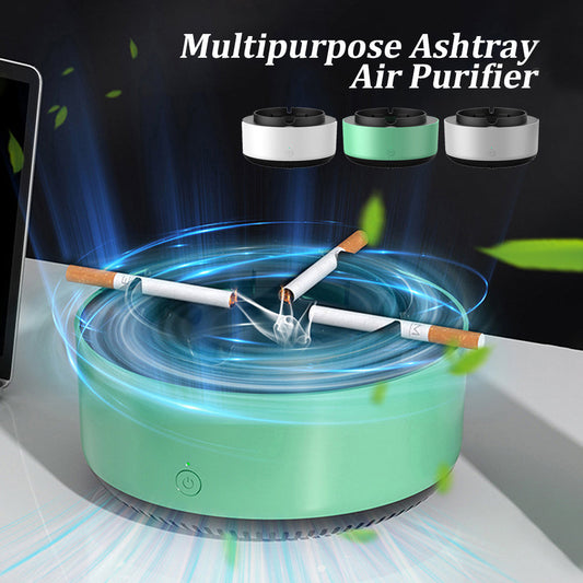 Green Multipurpose Ashtray Air Purifier - Smoke & Odor Reducer