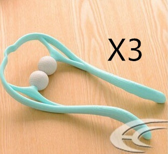 U-Shaped Neck and Shoulder Massager with Dual Handles and Roller Balls