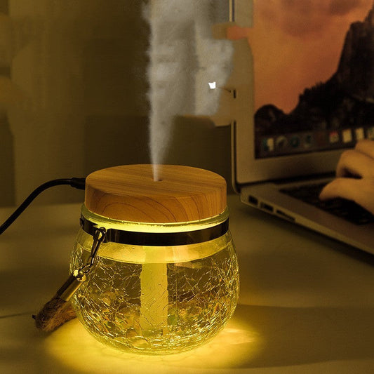 Eco-Friendly Essential Oil Diffuser with Wooden Top