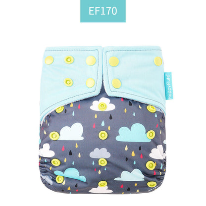 Eco-Friendly Reusable AI2 Cloth Diaper with Animal Patterns for Babies 6-15 kg