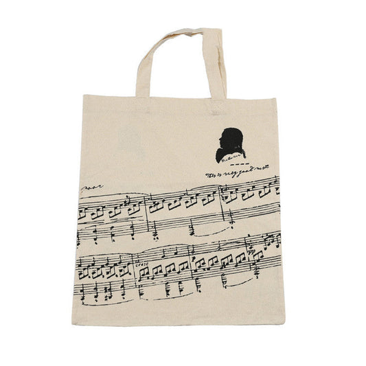 Eco-Friendly Reusable Tote Bag in Natural Beige Cotton Canvas