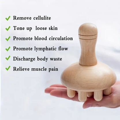 Natural Wood Massage Comb for Relaxation and Wellness