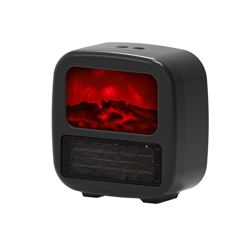 Energy-Efficient Desk Heating Fan with 3D Fire Effect
