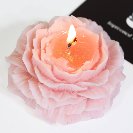 Eco-Friendly Pink Flower Candle made from Natural Wax