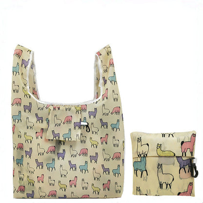 Eco-Friendly Reusable Shopping Bag - Multicolored Floral Pattern