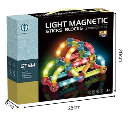 FITTO Magnetic Building Blocks Set 52 Pieces