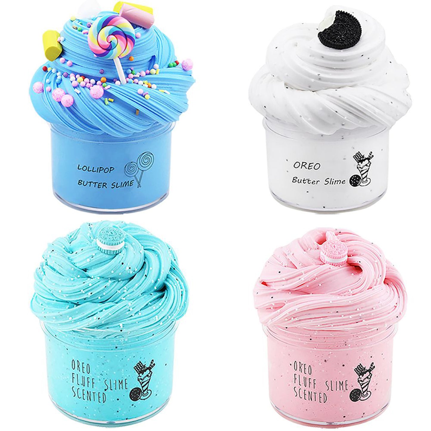 FITTO 12 Pcs Mermaid Surprise Slime Playset