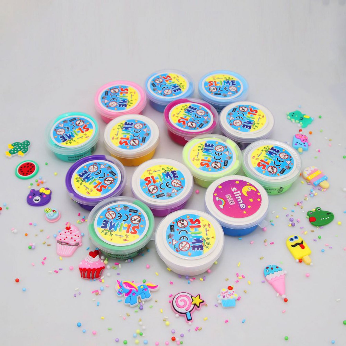 FITTO 15 Pcs Mermaid Surprise Slime Playset