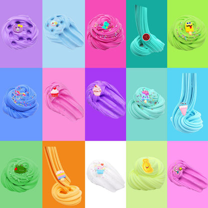 FITTO 15 Pcs Mermaid Surprise Slime Playset