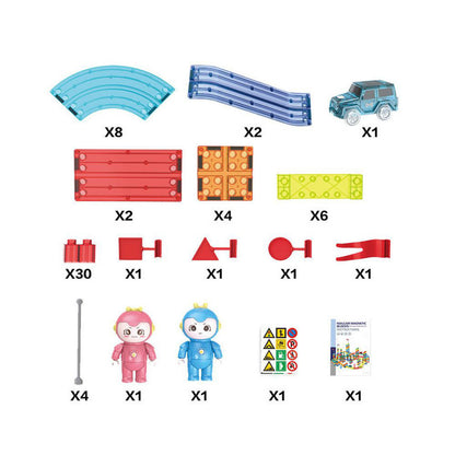 FITTO Magnetic Building Blocks Set 63 Pieces