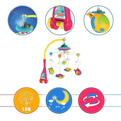 FITTO Projection Mobile with Rotating Toys