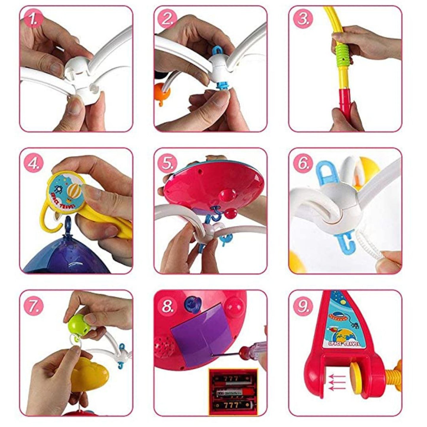 FITTO Projection Mobile with Rotating Toys