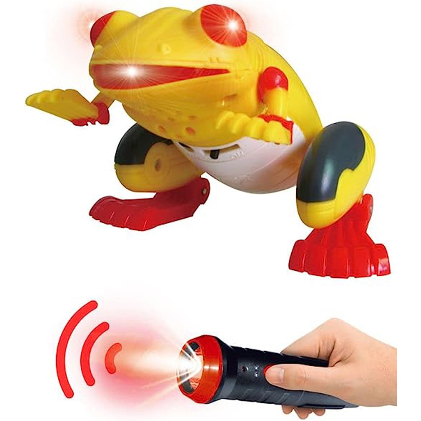 FITTO Remote Controlled Jumping Plastic Frog Yellow