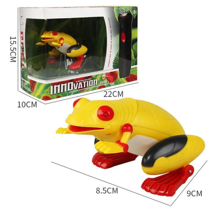 FITTO Remote Controlled Jumping Plastic Frog Yellow